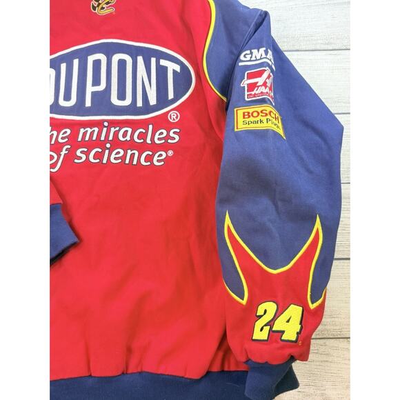 NASCAR Vintage Chase Authentics Dupont Faded Jeff Gordon Flames Jacket Size M - Picture 9 of 11
